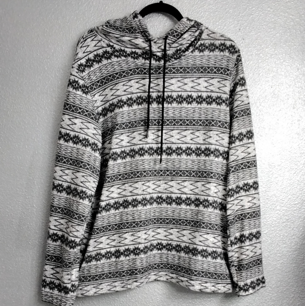 Carbon Knit Drawstring Hoodie.  Size M
